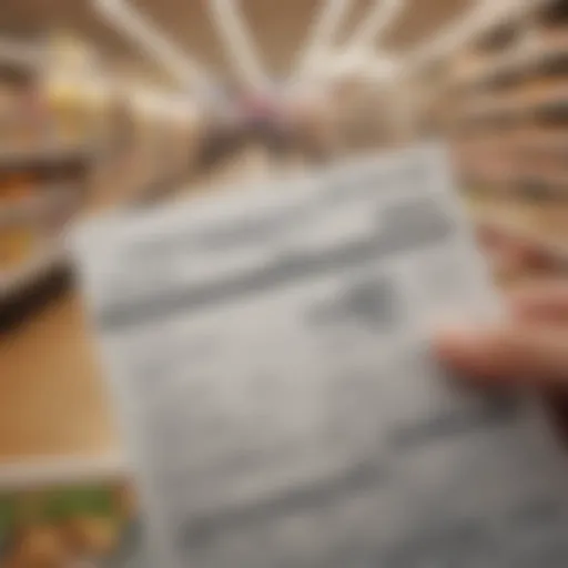 American Express card on a grocery shopping list