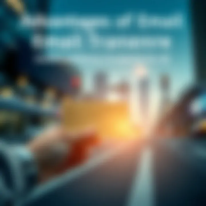 Illustration highlighting advantages of email money transfers