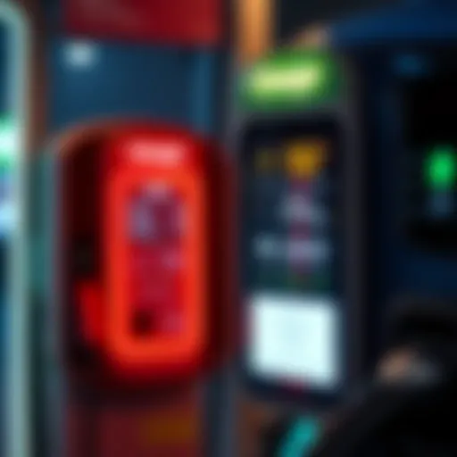 Charging Station Energy Costs Electric vehicle charging station with a clear display of energy costs