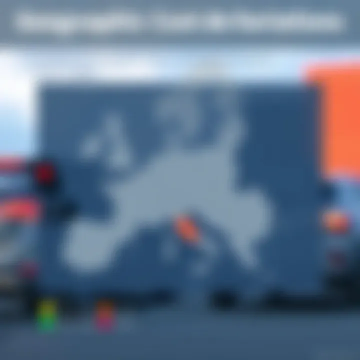 Geographical Charging Cost Variations Map highlighting geographical differences in charging costs