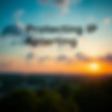 Challenges in Protecting IP in the Digital Age A digital landscape depicting challenges faced in protecting intellectual assets