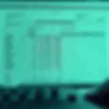 A detailed cash flow spreadsheet layout highlighting various components