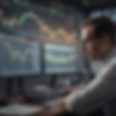 Investor Analyzing Foreign Market Trends An investor analyzing foreign market trends on a digital platform