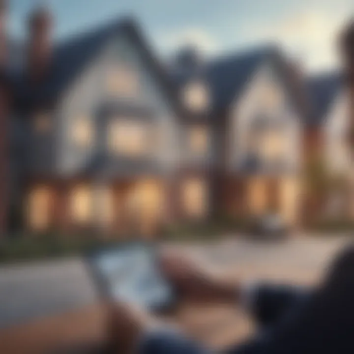 A landlord managing a property with technology