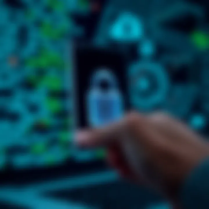 Visual representation of data encryption