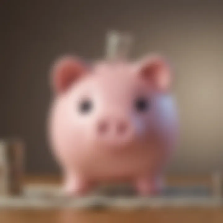 Illustration of a piggy bank symbolizing savings and financial education