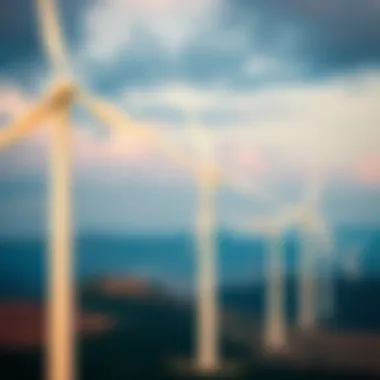 Wind turbines generating renewable energy
