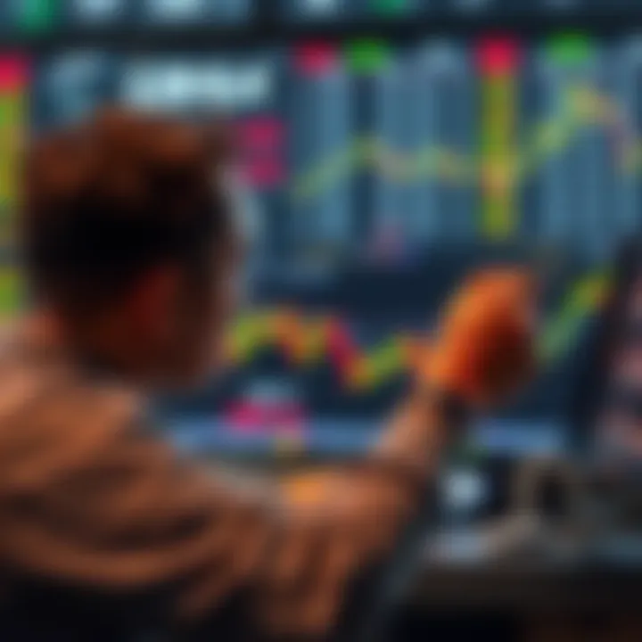 Technical Analysis of Sideways Stocks Investor analyzing technical charts for sideways stocks