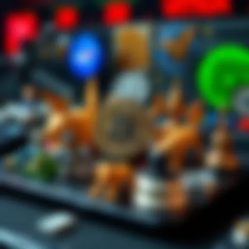 Artistic Representation of NFT Applications Artistic representation of digital collectibles showcasing diverse NFT applications.