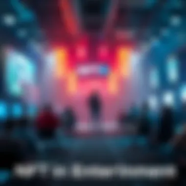 Influence of NFTs in Entertainment Engaging graphic representing the influence of NFTs in the entertainment industry.