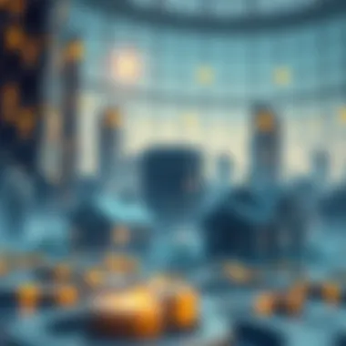 NFTs in Real Estate Transactions Conceptual illustration depicting real estate transactions powered by NFTs.