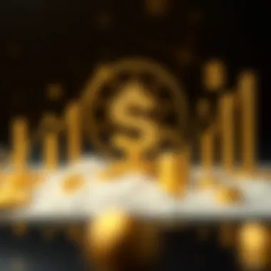 A conceptual representation of gold-backed ETFs with visual elements indicating financial growth.