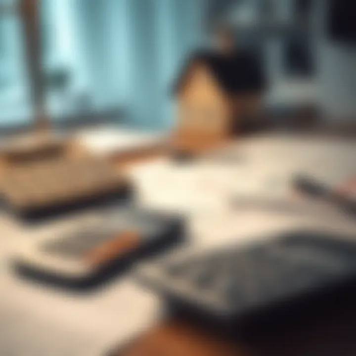 A calculator and financial documents on a desk