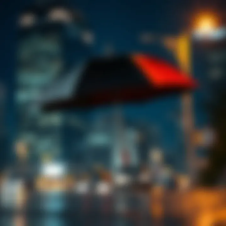 Illustration of financial security with umbrella protection