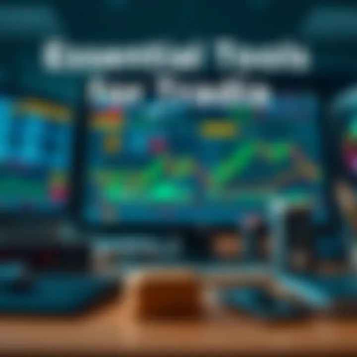 Infographic on essential tools for stock trading