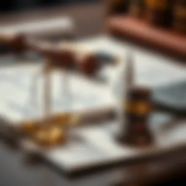 Legal Frameworks for IP An illustration of legal documents and scales symbolizing legal frameworks governing IP