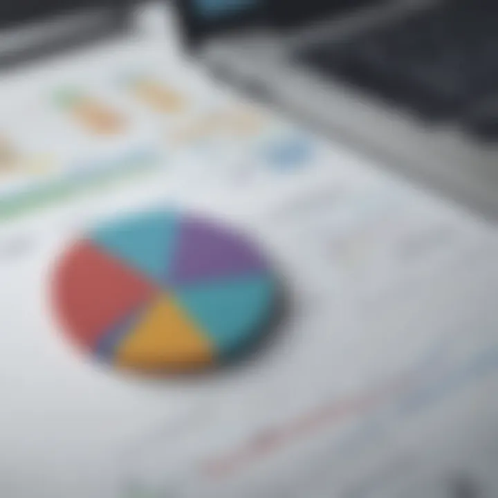 A chart displaying budget tracking and expense management