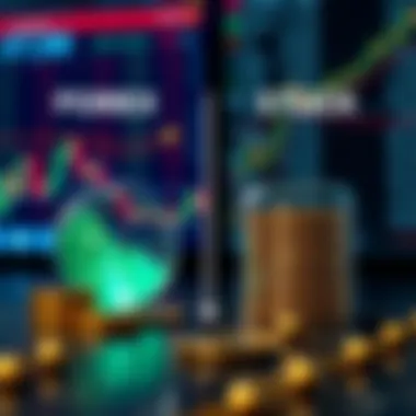 Illustration depicting liquidity in forex versus stock investments