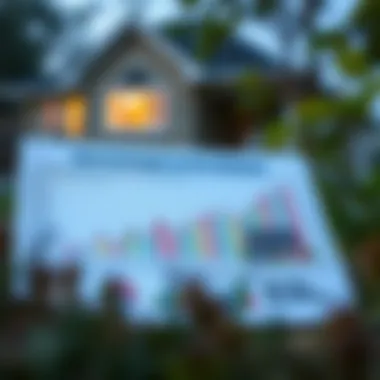 A financial chart depicting investment strategies in real estate