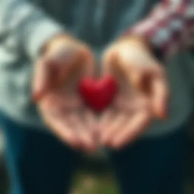 Hands holding a heart symbol representing partnership