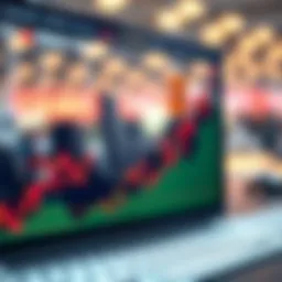 Graph illustrating stock market trends