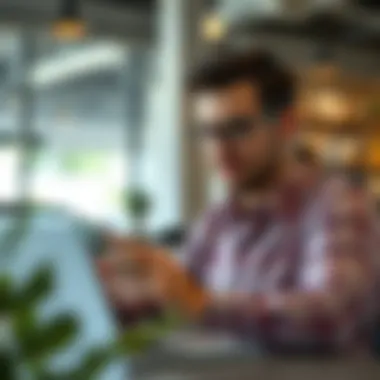 Reviewing Financing Options on a Laptop A confident individual reviewing financing options on a laptop