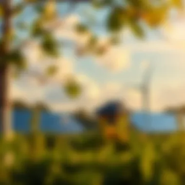 Illustration of the environmental benefits of renewable energy