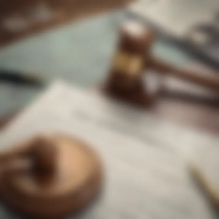 Legal documents and a gavel symbolizing legal protection