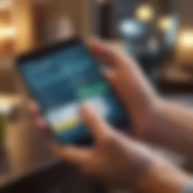 Mobile Wallet Applications A visual representation of mobile wallet applications on a smartphone screen