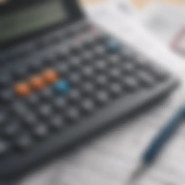 A close-up of a calculator and financial documents symbolizing meticulous record-keeping