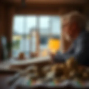 Visual representation of financial stability through retirement options