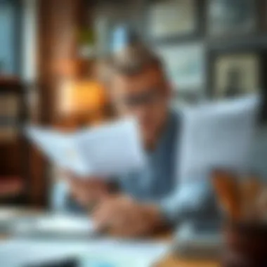 Financial Review for Social Security Person reviewing financial documents related to Social Security.