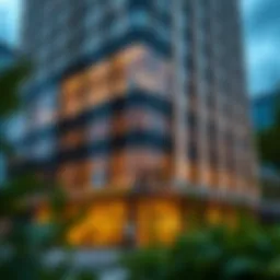 A sleek corporate building representing investment firms