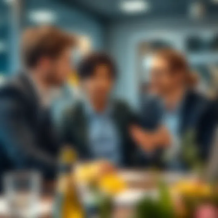 A professional discussing investment strategies with clients