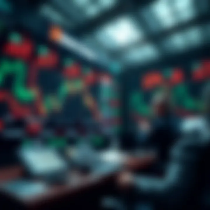 Dynamic trading environment showcasing market fluctuations