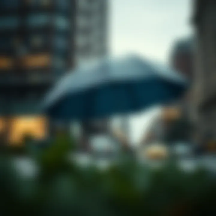 A visual representation of umbrella insurance policy coverage