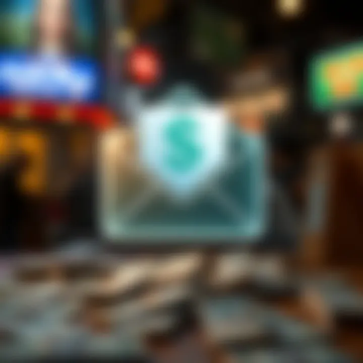 Visual representation of email money transfer concept