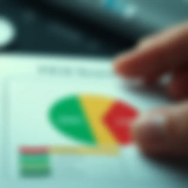 Visual representation of a FICO score breakdown