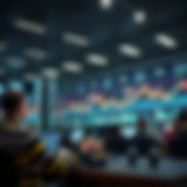 A motivational scene depicting the essence of continuous education in trading