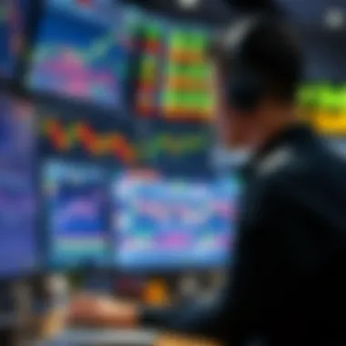 A trader analyzing market data on multiple screens