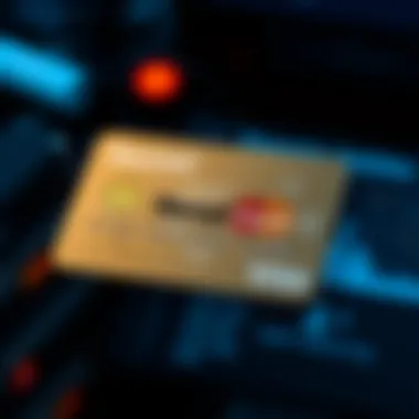 Illustration of a secured MasterCard emphasizing its card features
