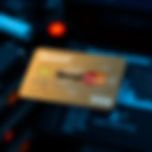 Illustration of a secured MasterCard emphasizing its card features