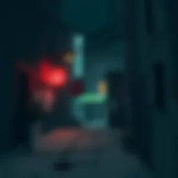 Illustration of a dark alley representing predatory lending environments