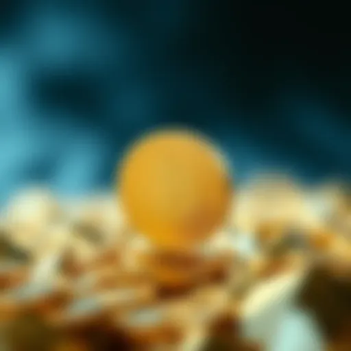 Conceptual representation of a troy ounce of gold
