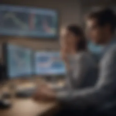 Engagement with Day Trading Scanning Technology User engagement with day trading software on a computer